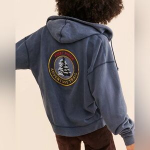 BDG Urban Outfitters Bonfire Patched Full Zip Retro Hoodie Sweatshirt Unisex